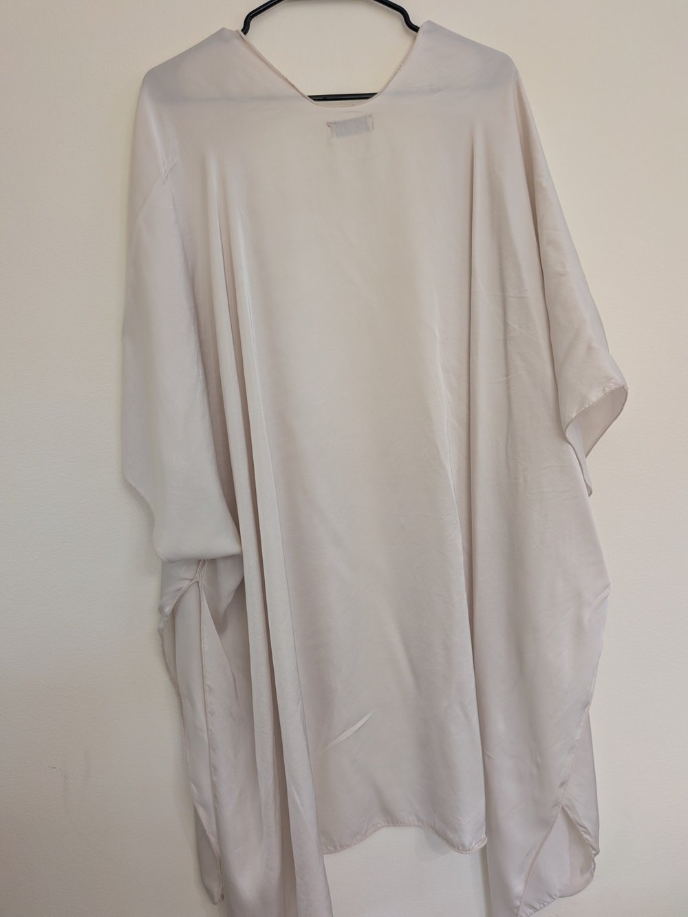 Sofia Elegant Minimalist Ivory Cape Kimono Cover-Up - Picture 5 of 7